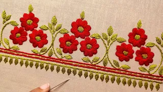 Hand Embroidery Dress Borderline New Design(কামিজ,ওড়না,ফ্রক,শাড়ি) আধুনিক ফুলকারি হাতের সেলাই ডিজাইন
