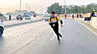 Freestyle skating stunts | 10-Kilometres skating Challenge |