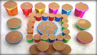 🏖️ Satisfying Sand Filling in Rainbow Cups 🎉💛 Mind Refreshing Sand Toy ASMR Challenge Video