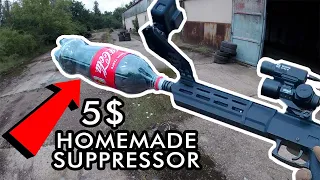 5$ Airsoft Bottle Suppressor - Useless Or Genius?