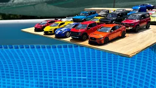 Diecast Cars Fall Into the Pool 🤩💦🚗