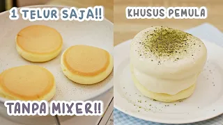 KHUSUS PEMULA!! 1 TELUR SAJA!! – TANPA MIXER TANPA CETAKAN – TIPS ANTI KEMPES!