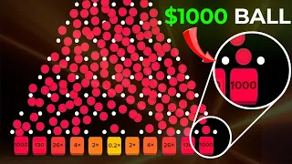 Trying the "1000 PLINKO BALL" CHALLENGE for the First Time!