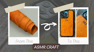When bought an iPhone :) - ASMR DIY LEATHER