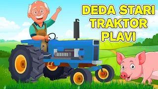 Deda stari traktor plavi 💚 Pesmica za decu 💛 Učimo životinje ❤️️ Zvukovi životinja 💜 Animal sounds