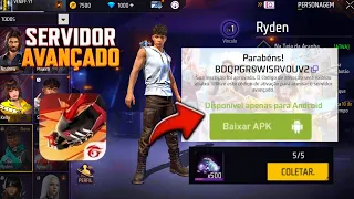 COMO BAIXAR E JOGAR NO SERVIDOR AVANÇADO DO FREE FIRE 2024! COMO COLOCAR O CÓDIGO!!