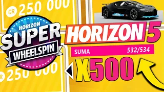 LOSUJEMY 500 SUPER WHEELSPINÓW 😱 1500 NAGRÓD I PRAWIE PEŁEN GARAŻ 😍  FORZA HORIZON 5 PL