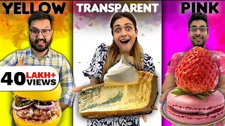 😱 Having Only ONE COLOR Food 😱 || 60 minute Food Challenge