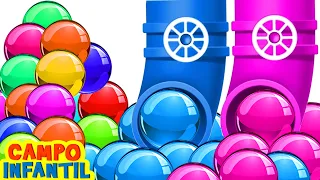 Campo Infantil | ¡Vamos a Hacer una Piscina de Pelotas de Colores! | Videos para Niños