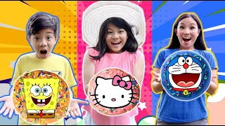 DRAMA | BERBURU DONAT KARAKTER AJAIB DI MOBIL ! Doraemon,Spongebob & Hello Kitty | CnX Adventurers