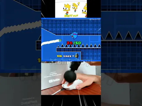 Homer Let The Barts Out 50 Click MrBeast Wave in Geometry Dash! #shorts