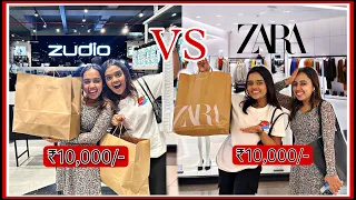 ₹10,000 at ZUDIO vs ₹10,000 at ZARA Challenge + Haul 😱😍