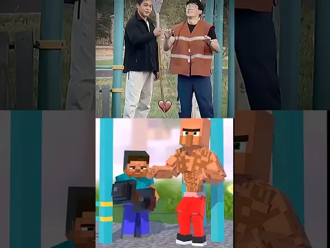 Buff Villager Tries to PRANK Steve... - Funny Animation