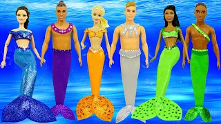 DIY Gorgeous Mermaid Dresses out of Clay for Barbie Dolls