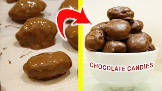 Chocolate covered prunes. Candy 🍬