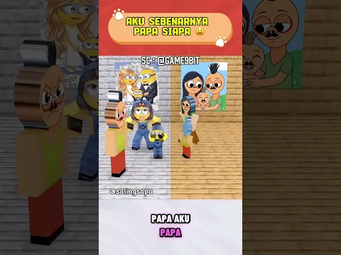 KETIKA HAMOOD HABIBI DAN MINION REBUTAN PAPA 🤣‼️#minecraft #roblox #shorts 