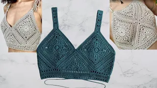 como tejer a crochet crop top en dos tardes (subtitles)