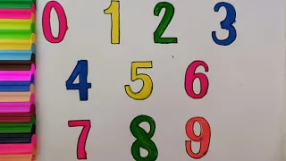 learn colouring in numbers ||learn numbers