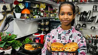 इतना स्वादिष्ट बना पिज़्ज़ा बर्गर खा के मजा आ गया ॥ Tasty taste Pizza Burger 🍔 || KiranKashyapvlog 