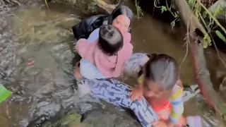 Los feria Isabella y Salomé tuvieron un brutal caída en una cascada🥲😓😢🥹🫶🏼
