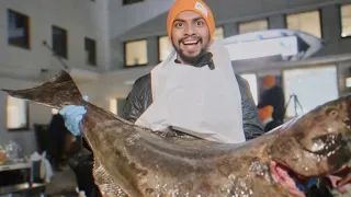 This fish is so heavy to hold! #norway #Kirkenes