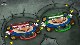 MARIO Y LUIGI MUEREN DE LA FORMA MÁS MACHA POSIBLE  3 / Mario Calamardo Aplastado 3 - SUJES