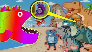 Rescue GODZILLA & KONG From GIANT PYTHON - PACMAN MONSTER: The Battle of Swallow All - FUNNY CARTOON