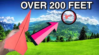 OVER 200 FEET !! HOW TO MAKE PAPER PLANE THAT FLY FAR 😱🤯#viral #airoplane #papercraft