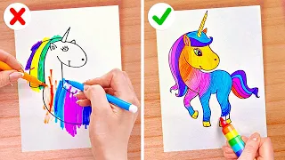 TRUCOS GENIALES DE ARTE Y DIBUJO || Trucos de arte fáciles de 123 GO Like!