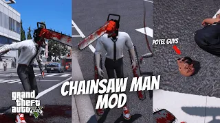 Denji menguasai Kota Los Santos! | Mod Chainsaw Man GTA 5