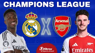 REAL MADRID X ARSENAL AO VIVO CHAMPIONS LEAGUE DIRETO DO SANTIAGO BERNABEU | QUARTAS FINAL -NARRAÇÃO