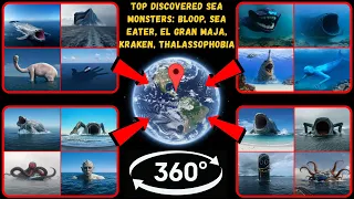 Video 360° - Top Discovered Sea Monsters: Bloop, Sea Eater, El Gran Maja, Kraken, Thalassophobia