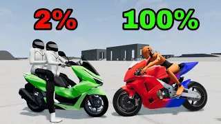 Sepeda orang puasa melewati rintangan | Beamng. drive
