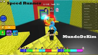 Jugando Speed Runner de Roblox con Kim