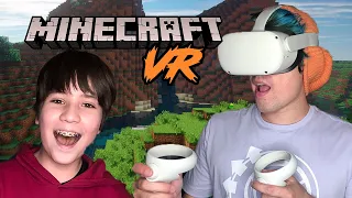 MINECRAFT VR! REALIDADE VIRTUAL COM MEU IRMÃO - CANAL DO CLEPTON