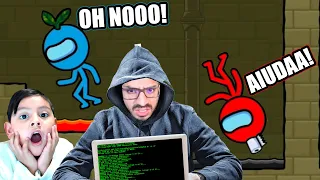 Mi papa es Hacker en Fireboy and Watergirl Stickman | Juegos Stickman Gameplay | Juegos Karim Juega
