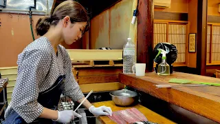 【衝撃映像】１日１０００匹を焼く！成田山・うなぎ『駿河屋』の職人技｜Japanese Eel Cutting Skill