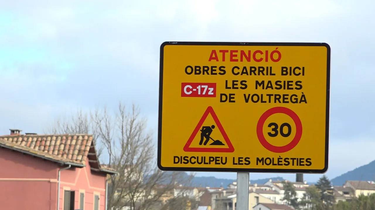 En marxa les obres del nou carril bici de les Masies de Voltregà