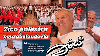 Zico dá aula de ser Flamengo para atletas do clube