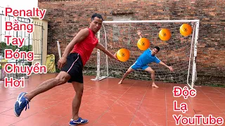 PHC/Thử Thách Sút Penalty Tung Bóng Rồi Sút#phc #thuthachbongda #teamphd