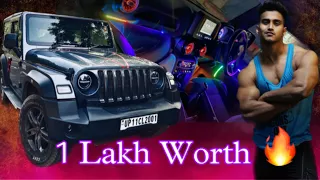 Finally Modified my New Mahindra Thar 2023🔥☠️ Gulfishan Gour 😍 #gulfishangour #thar #vlog