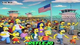 LOS SIMPSON PREDICEN PROBLEMA DE INMIGRANTES DEL GOBIERNO TRUMP EN EEUU , MIGRANTES EN LA FRONTERA