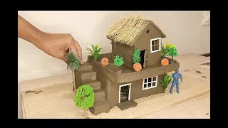 How To Make Beautiful Mini House With Clay | Mitti Se Chota Ghar Banane Ka Tarika