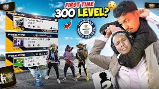 Free Fire 300 Level Vs Full Br Lobby 😨 Top 3 First🥇100 Level Player in Same Game❗️ Garena Free Fire