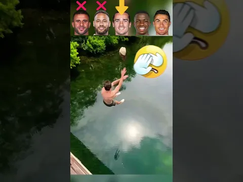 Walker VS Neymar VS Griezmann VS Vini JR VS Ronaldo Fall to Water🤪