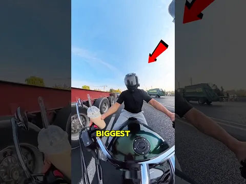 This Bike Rider’s Coffee Disaster Will Shock You! #shortvideo