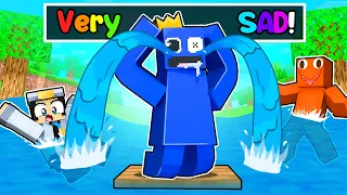 Blue ROBLOX RAINBOW FRIENDS is SO SAD in Minecraft!
