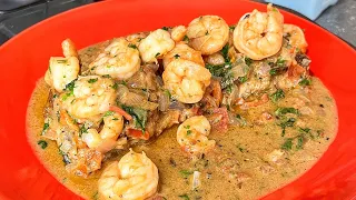 Filete de pescado con salsa de camarones | Edd cabarcas