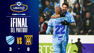 90+6' ¡Final del partido! Bolívar goleó a The Strongest con goles de Rodríguez, Chávez y Villamil.