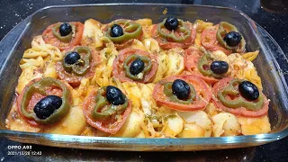 راح تولي مدمنة عليها😋بطاطا كوشة بلا لحم وبلا دجاج طايبة زبدة فقط بالتوابل والخضر وانت فرحتي عايلتك